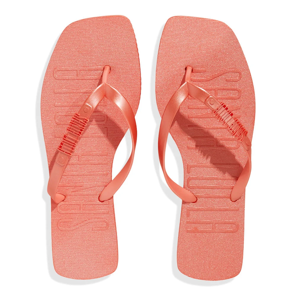 Chinelo Flip Flop Borracha Laranja - vista 3 de 4