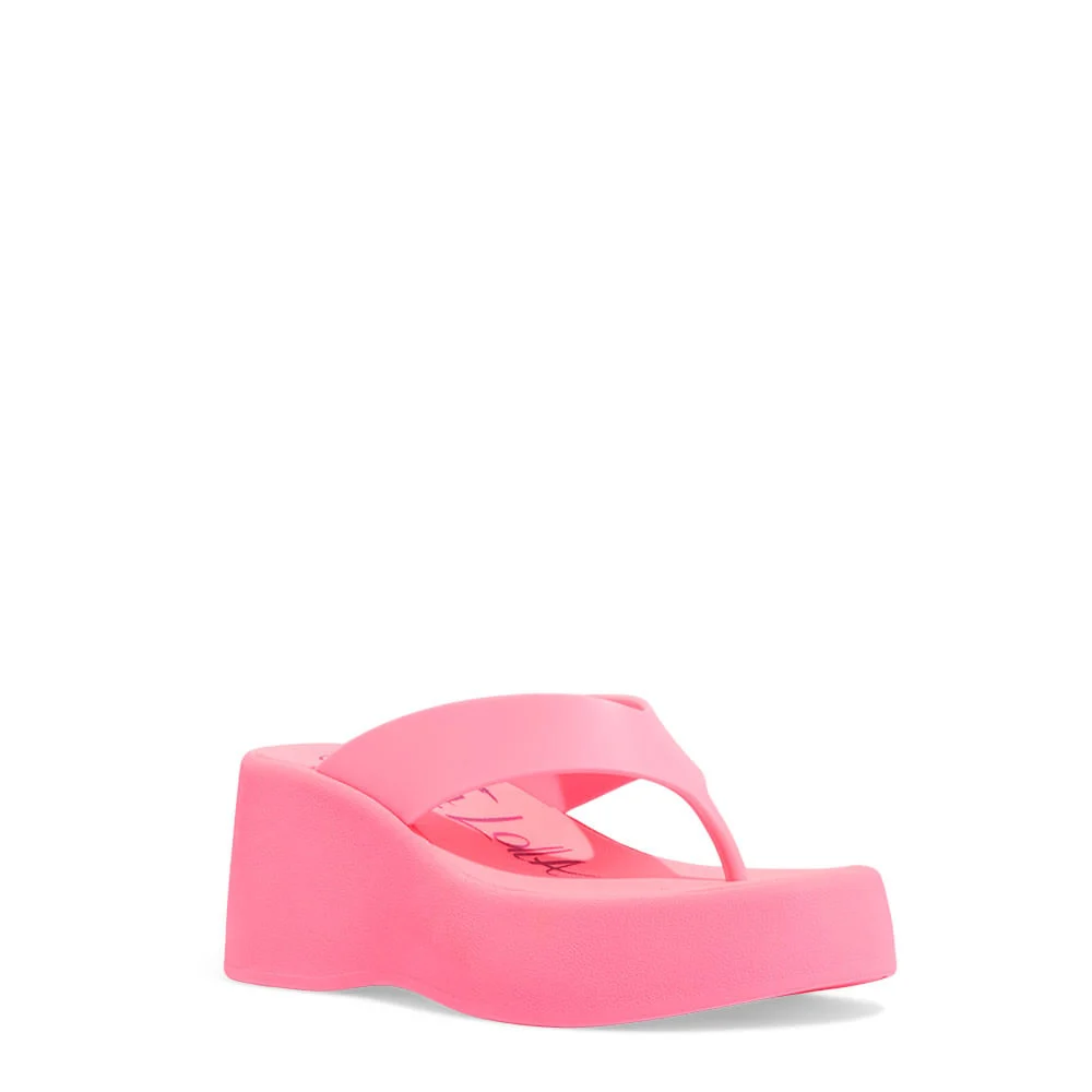 Sandália Plataforma De Dedo Borracha Rosa Chic Jelly - vista 2 de 3