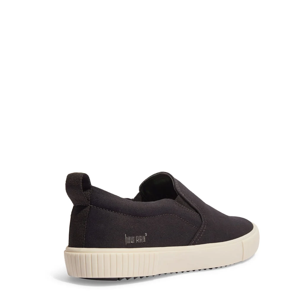 Tênis Slip On Masculino Lona Canelada Preto - vista 3 de 3