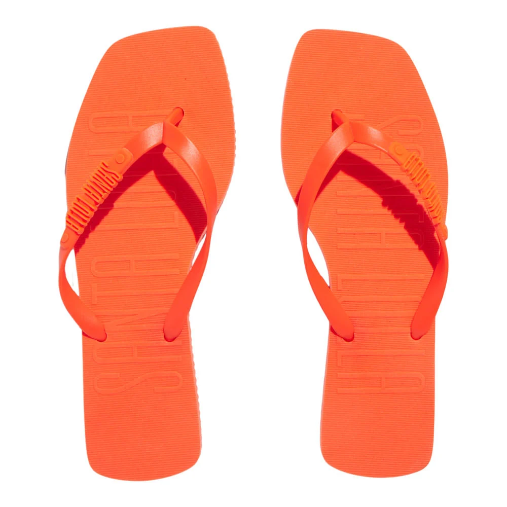 Chinelo Flip Flop Borracha Laranja Neon - vista 3 de 4