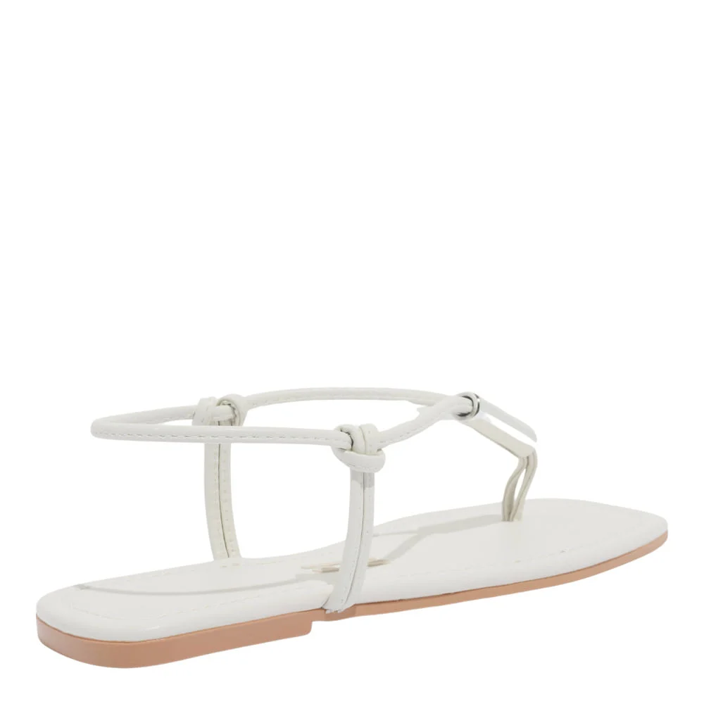 Rasteira Napa Soft Off White Bico Quadrado - vista 4 de 4