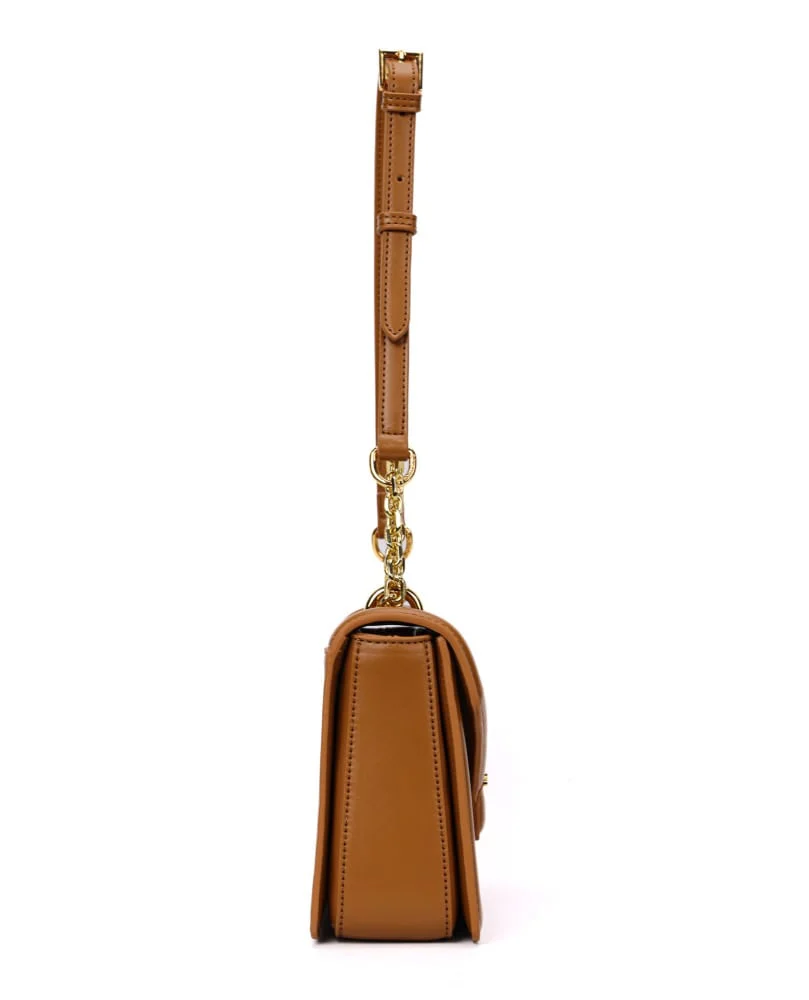Bolsa Envelope Caramelo Soft Alça Corrente Transversal - vista 5 de 7