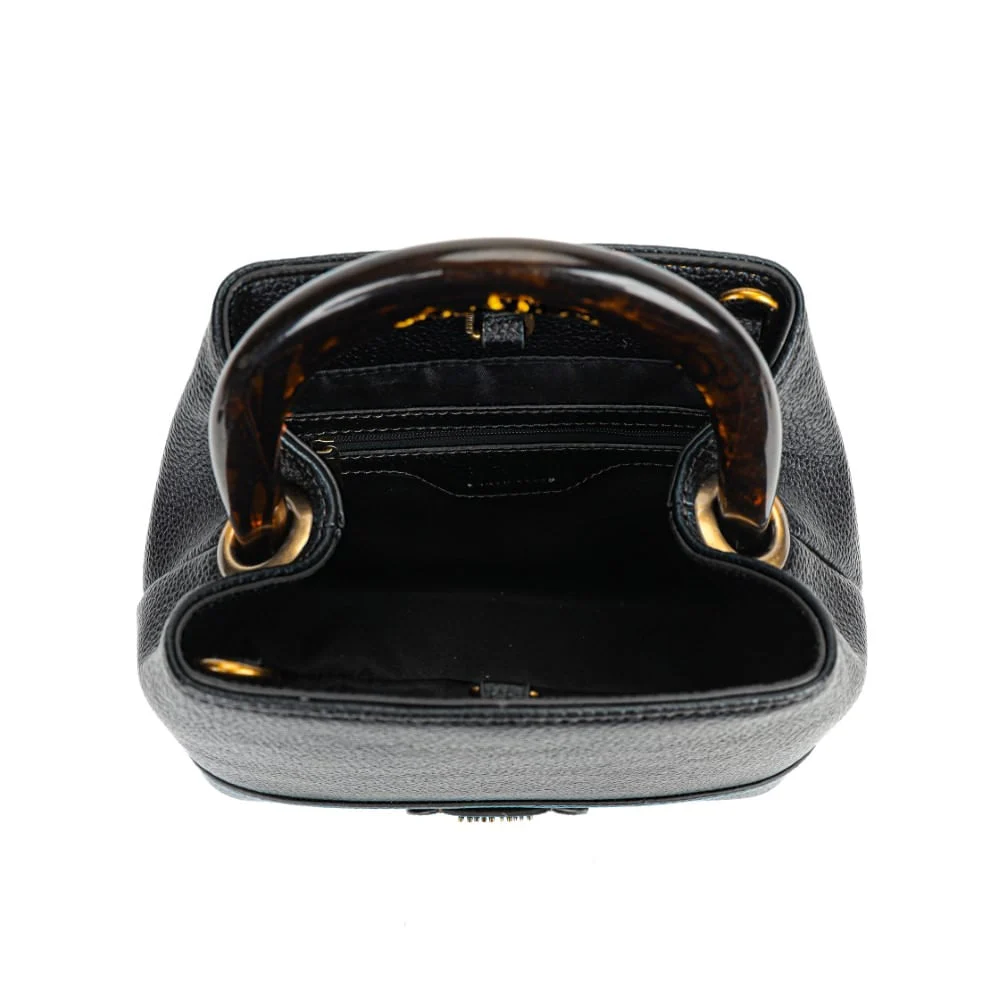 Bolsa Bucket Floater Preta Alça De Mão - vista 5 de 6