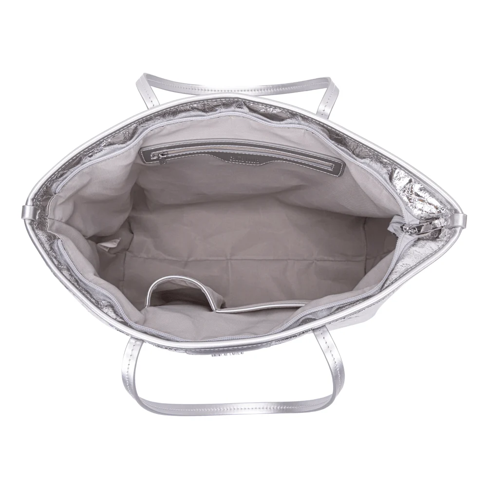 Bolsa Shopper Prata Metalizado Crinkle - vista 6 de 9