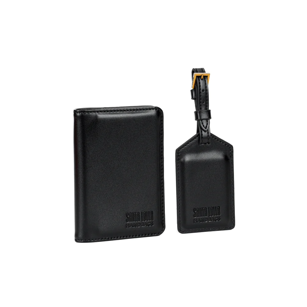 Kit Porta Passaporte E Tag De Mala Preto Soft - vista 3 de 7