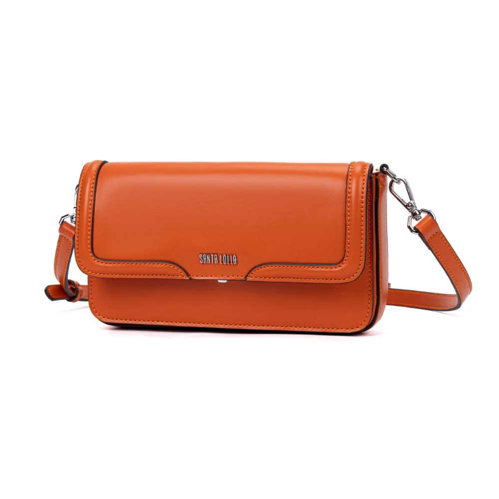 Bolsa Flap Bag Soft Laranja Alça Transversal - vista 3 de 6