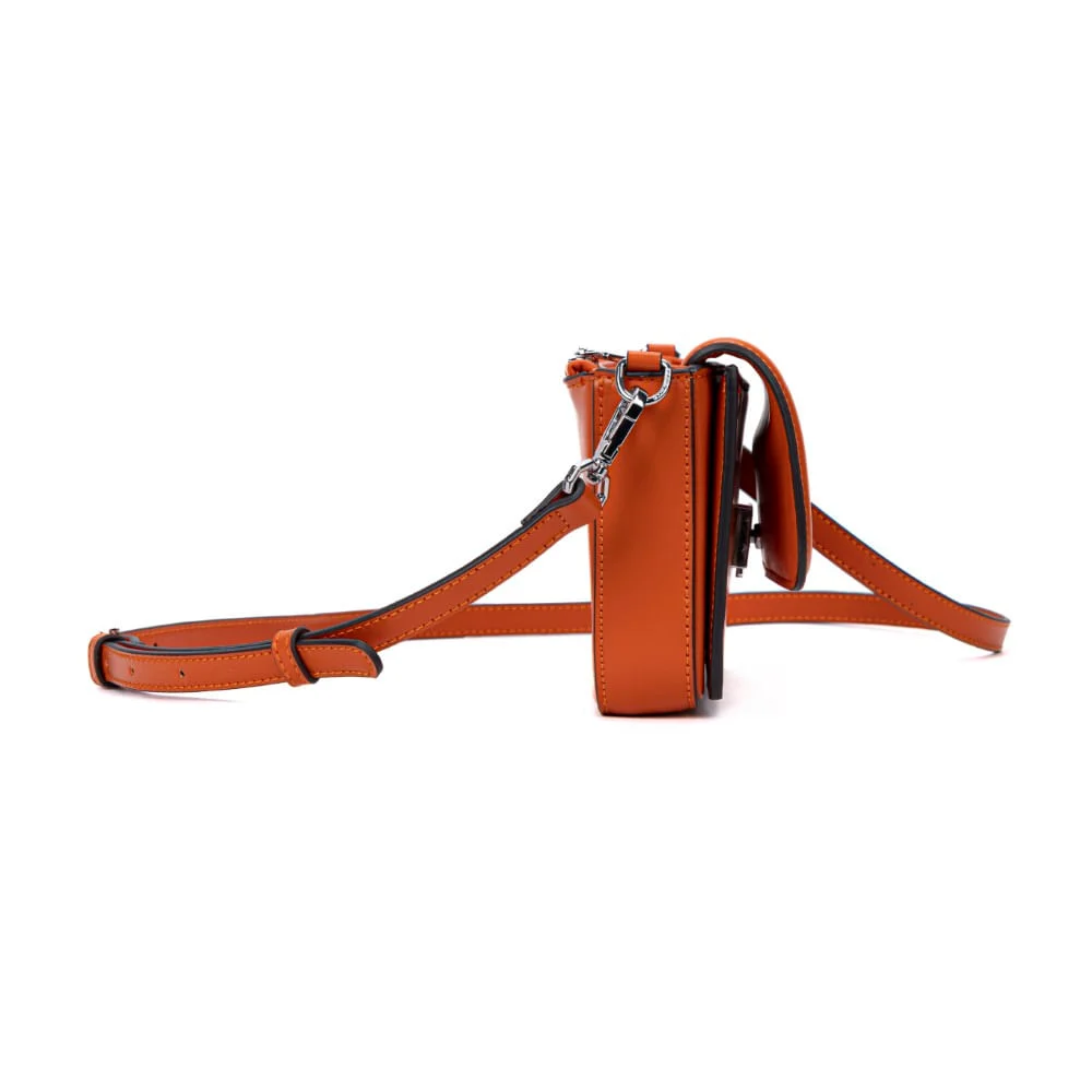 Bolsa Flap Bag Soft Laranja Alça Transversal - vista 4 de 6
