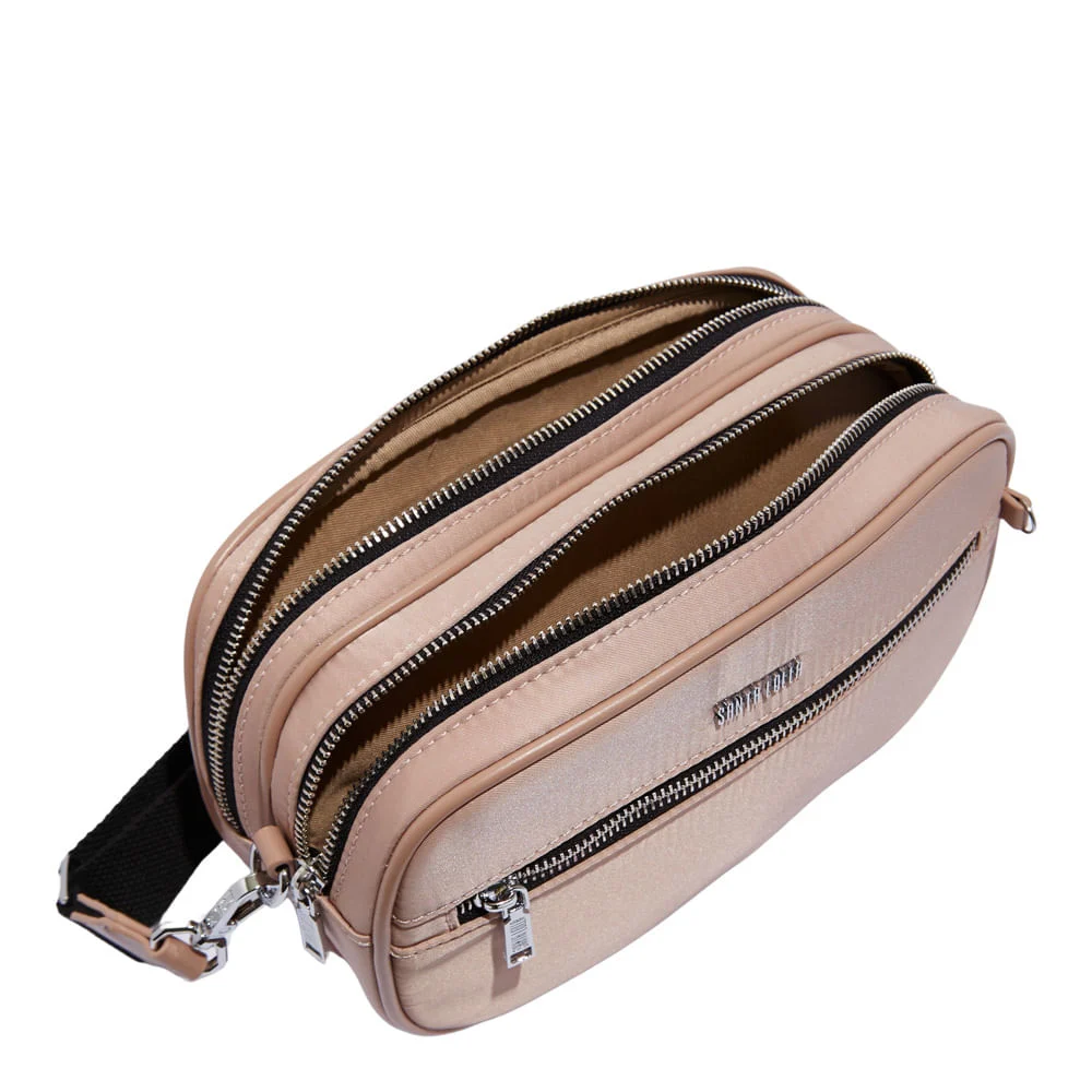 Bolsa Pochete Pequena Nylon Rose - vista 3 de 4