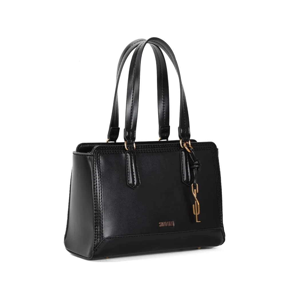 Bolsa Tote Soft Preta Duas Alças - vista 2 de 3