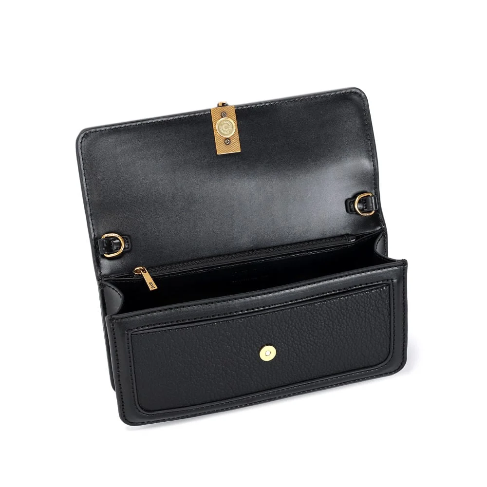 Bolsa Pequena Floater Texturizado Preto Transversal - vista 3 de 3