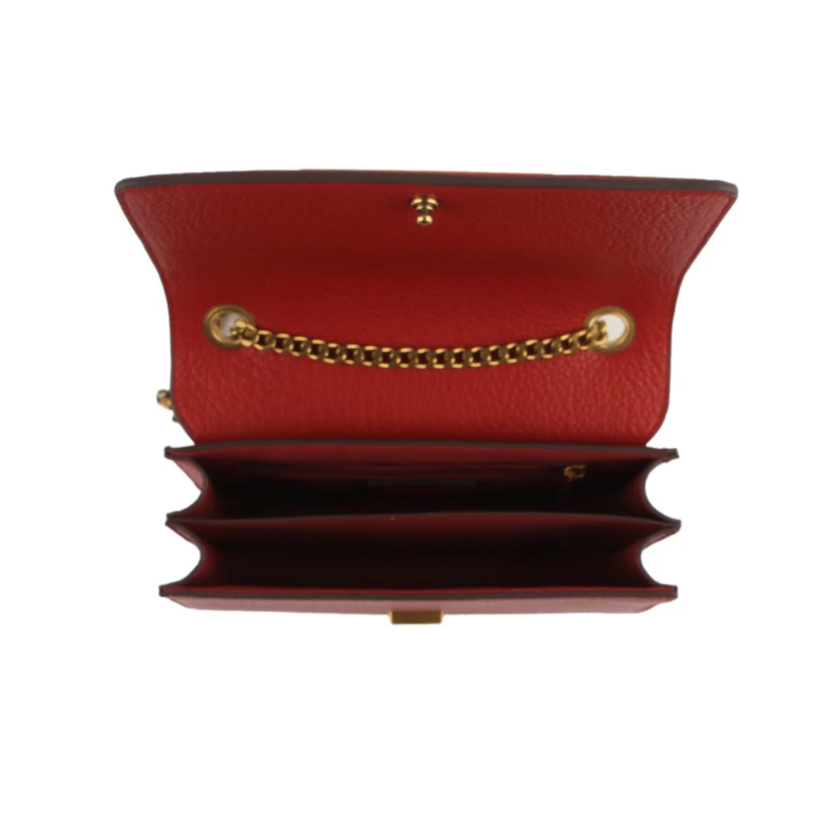 Bolsa Vermelha Floater Texturizada Alça Corrente Transversal - vista 3 de 6