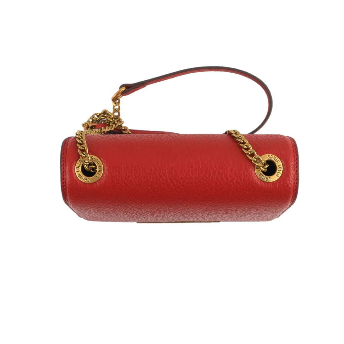 Bolsa Vermelha Floater Texturizada Alça Corrente Transversal - vista 4 de 6