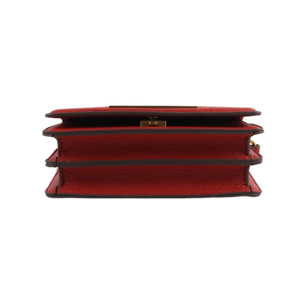 Bolsa Vermelha Floater Texturizada Alça Corrente Transversal - vista 5 de 6