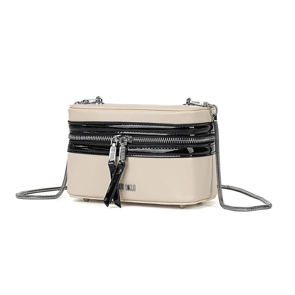 Bolsa Soft Preto e Branco Alça de Ombro - vista 3 de 8