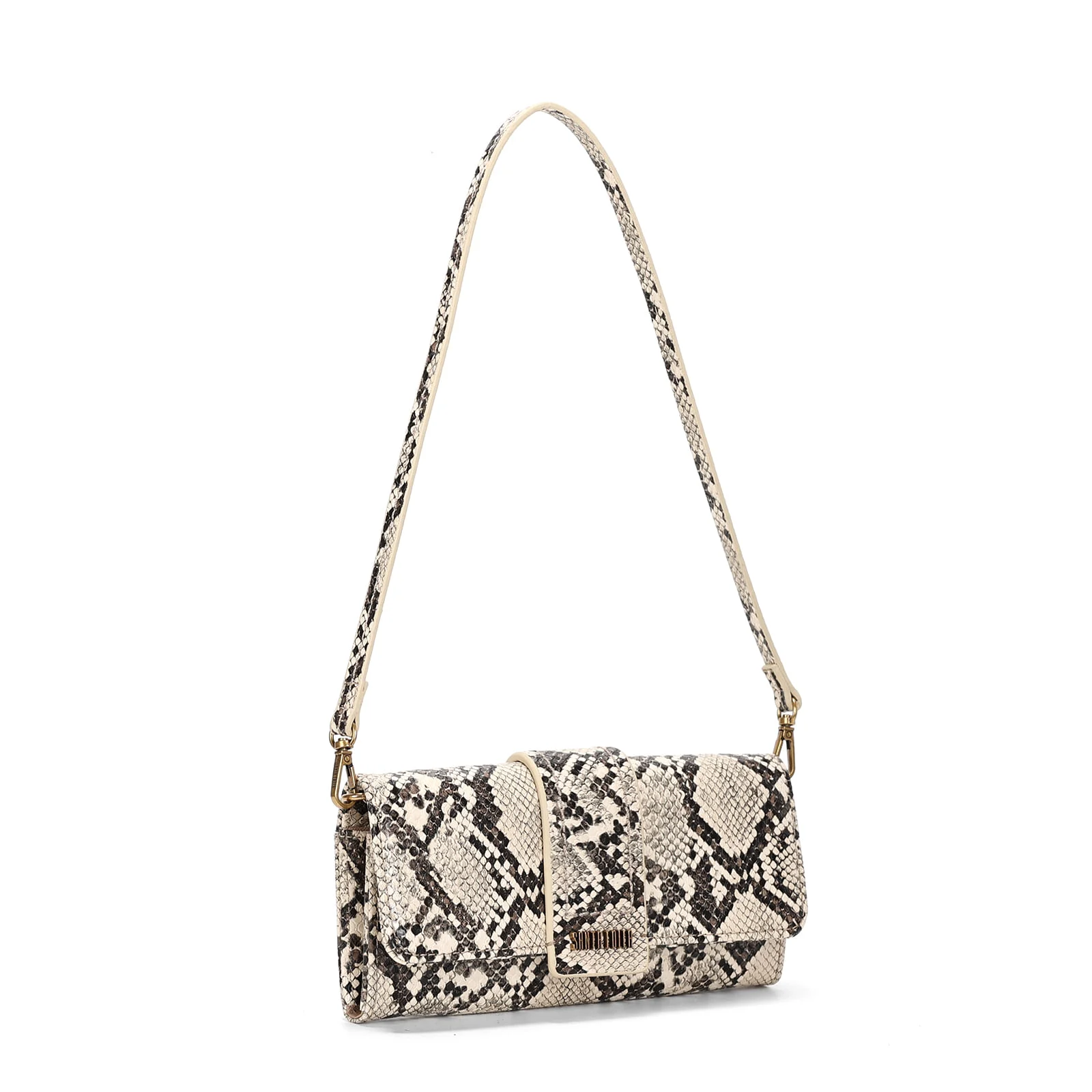 Bolsa Carteira Estampa Animal Print Cobra Alça de Ombro - vista 2 de 3