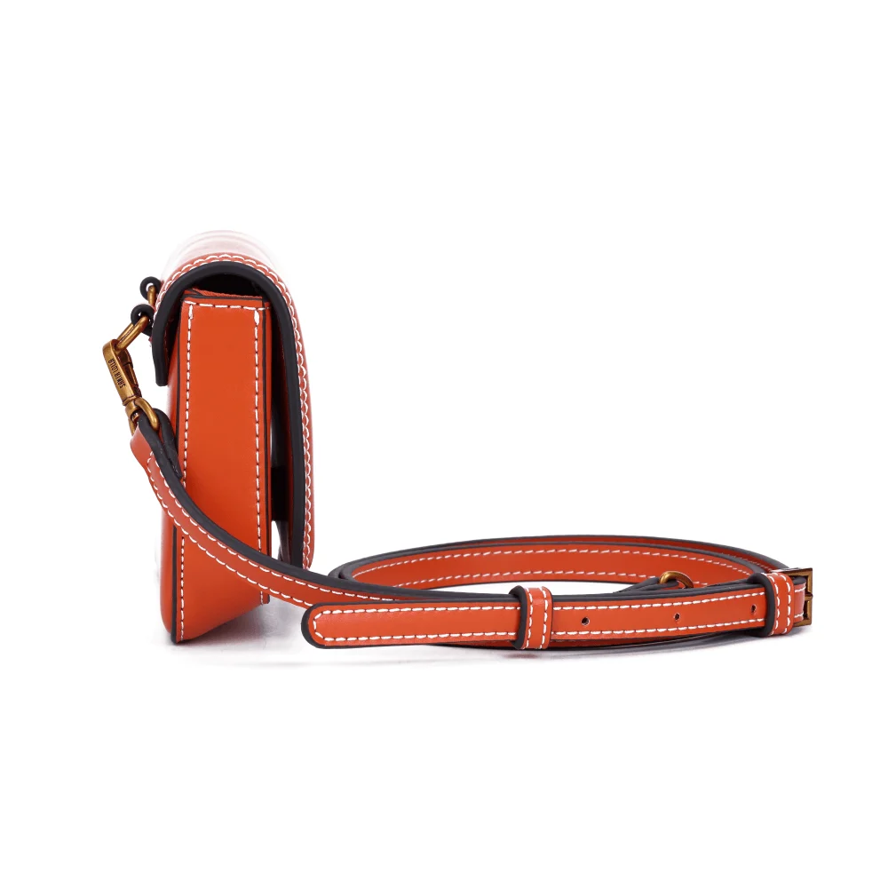 Bolsa Pequena Soft Laranja Caju Alça Transversal - vista 3 de 6