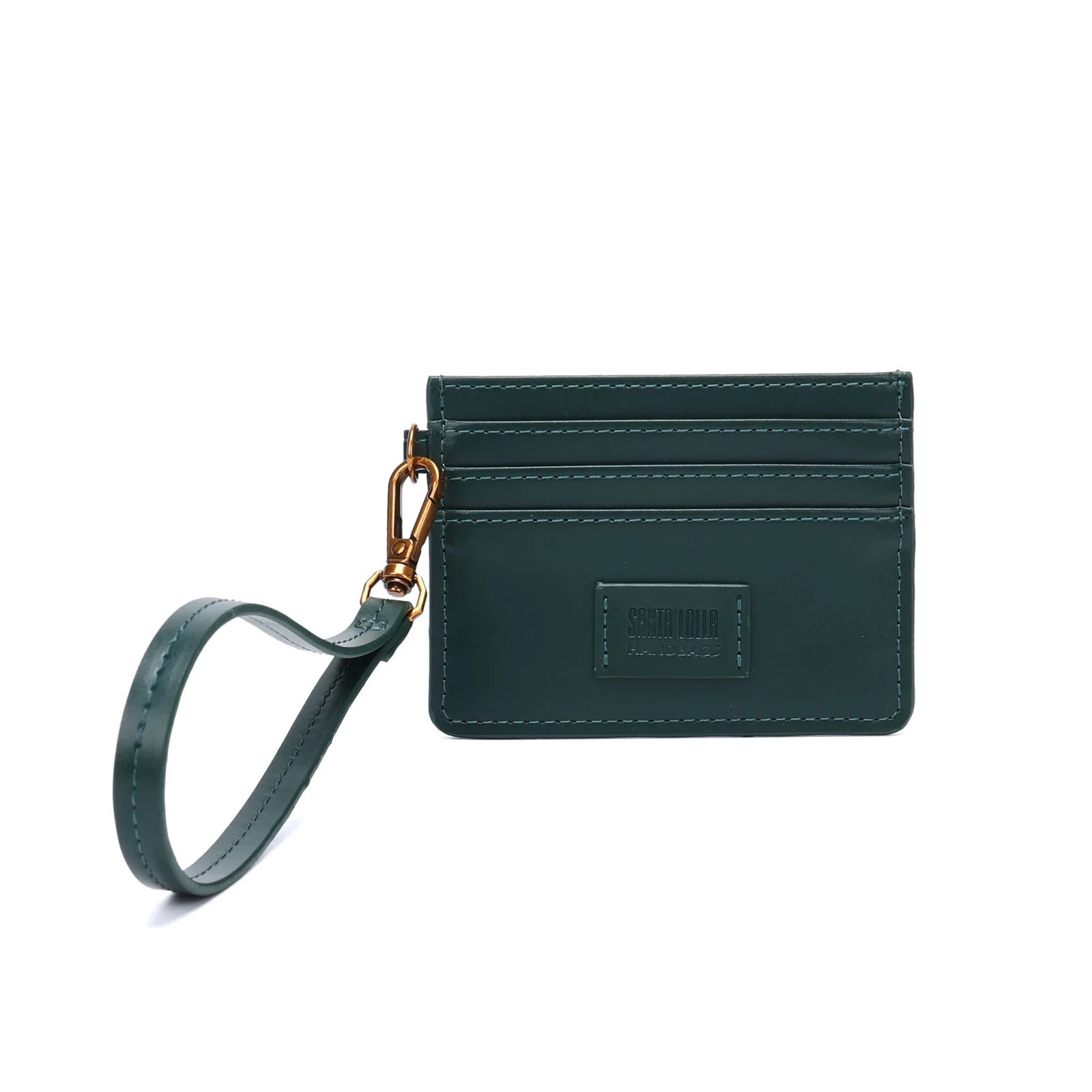 Porta Cartão Soft Verde Pavão Alça De Mão - vista 1 de 5