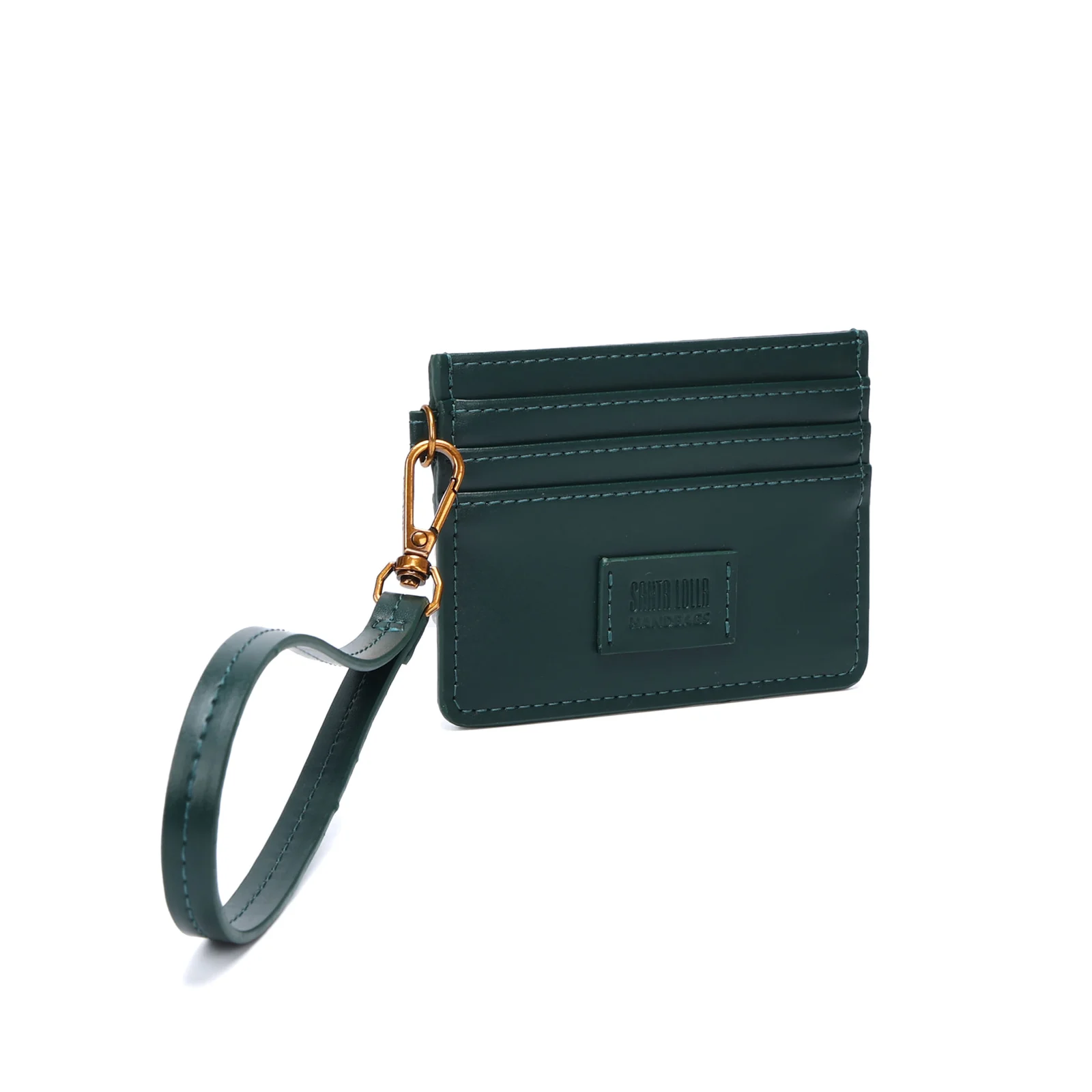 Porta Cartão Soft Verde Pavão Alça De Mão - vista 2 de 5