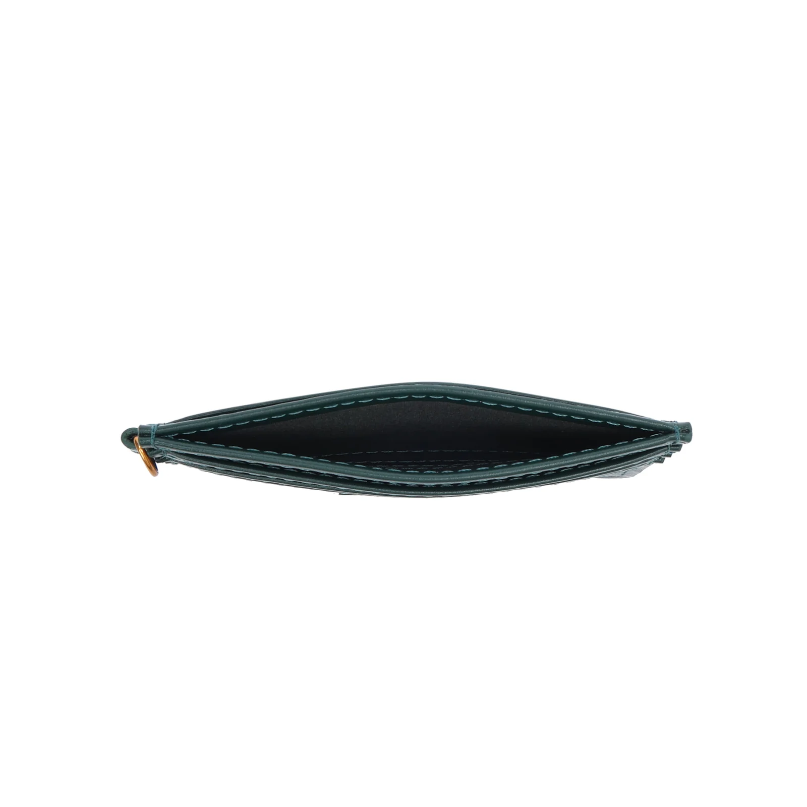Porta Cartão Soft Verde Pavão Alça De Mão - vista 5 de 5