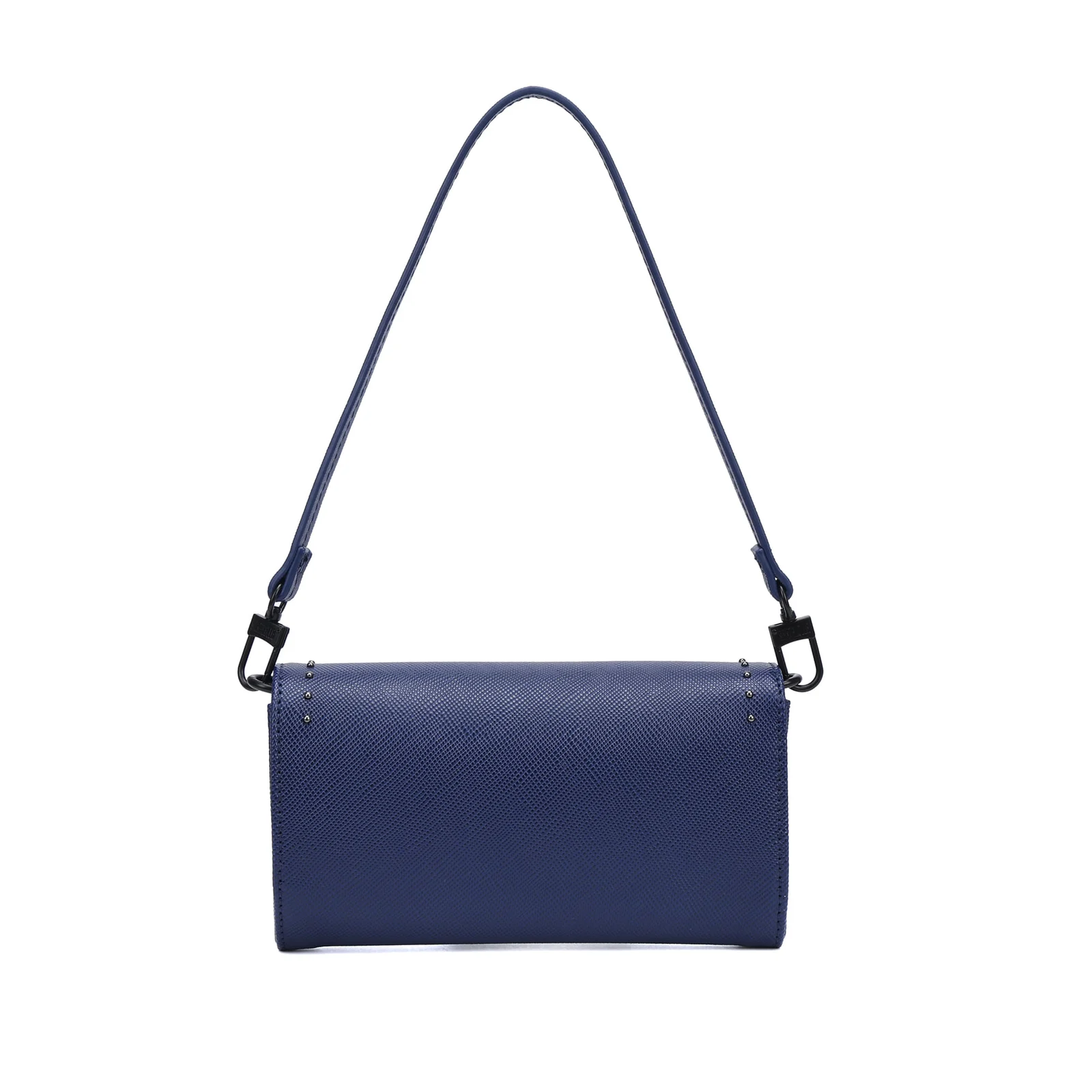 Bolsa Carteira Pequena Risco Azul Escuro Alça De Ombro - vista 3 de 4