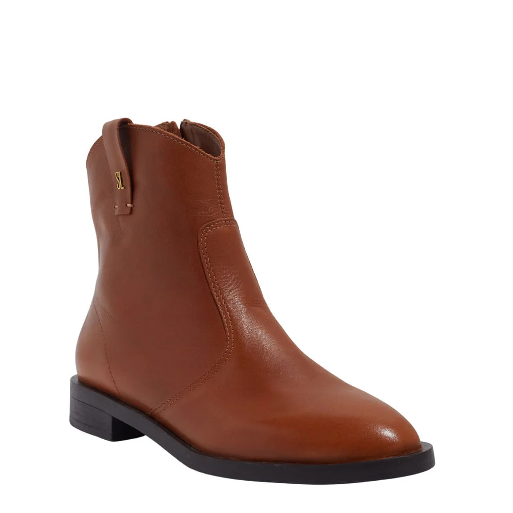 Bota Couro Nobre Soft  Cano Curto Caramelo - vista 2 de 3