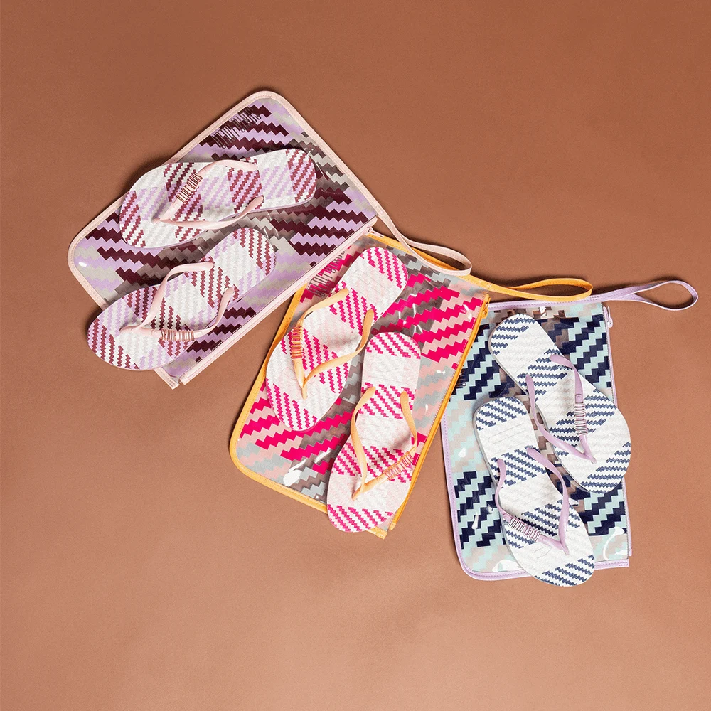 Kit Chinelo Flip Flop  Borracha Soft E Necessaire Lilás - vista 6 de 6