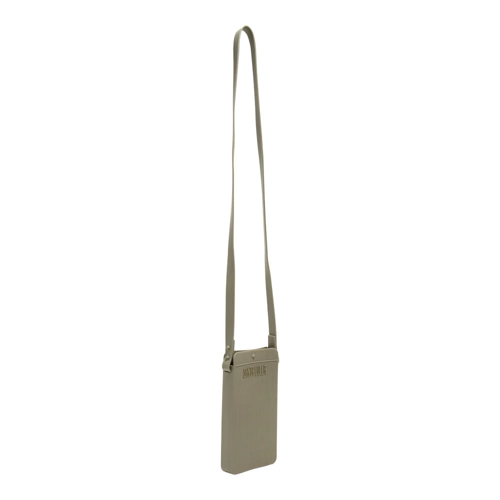 Bolsa Porta Celular Borracha Alça Transversal Verde Pistache - vista 2 de 3