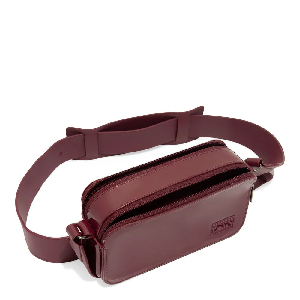 Bolsa Bag Borracha Bordô Transversal - vista 3 de 3