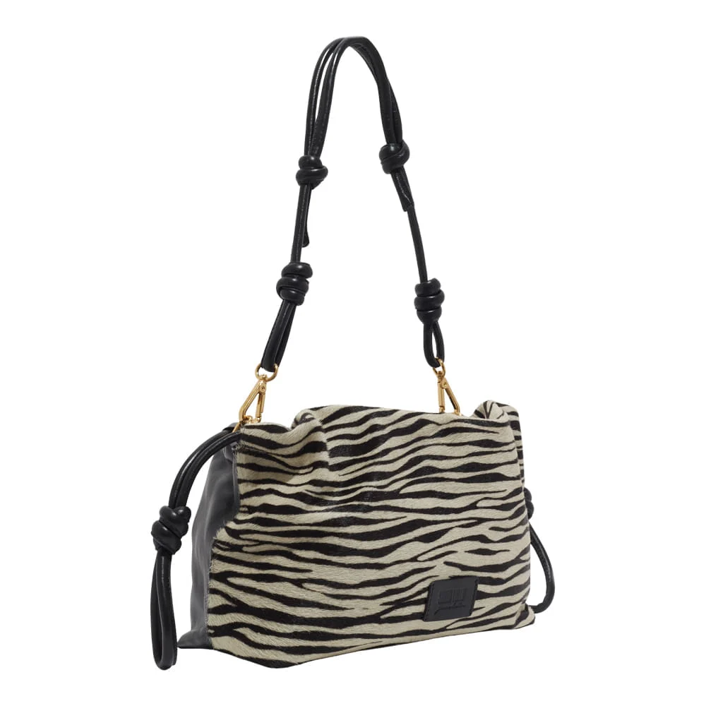 Bolsa Couro Estampa Animal Print Zebra Alça de Ombro - vista 3 de 4