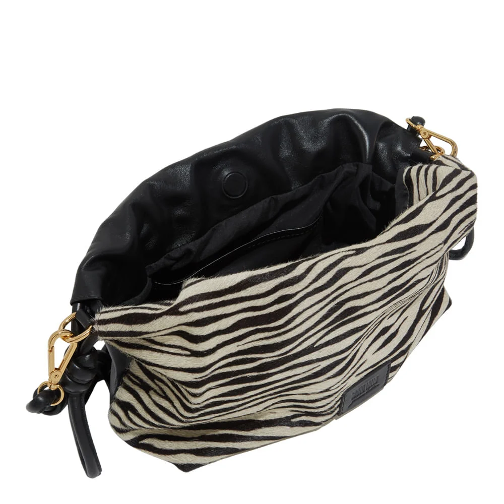 Bolsa Couro Estampa Animal Print Zebra Alça de Ombro - vista 4 de 4