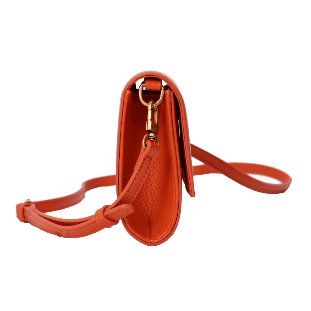 Bolsa Carteira Floater Laranja Caju Alça Transversal - vista 4 de 6