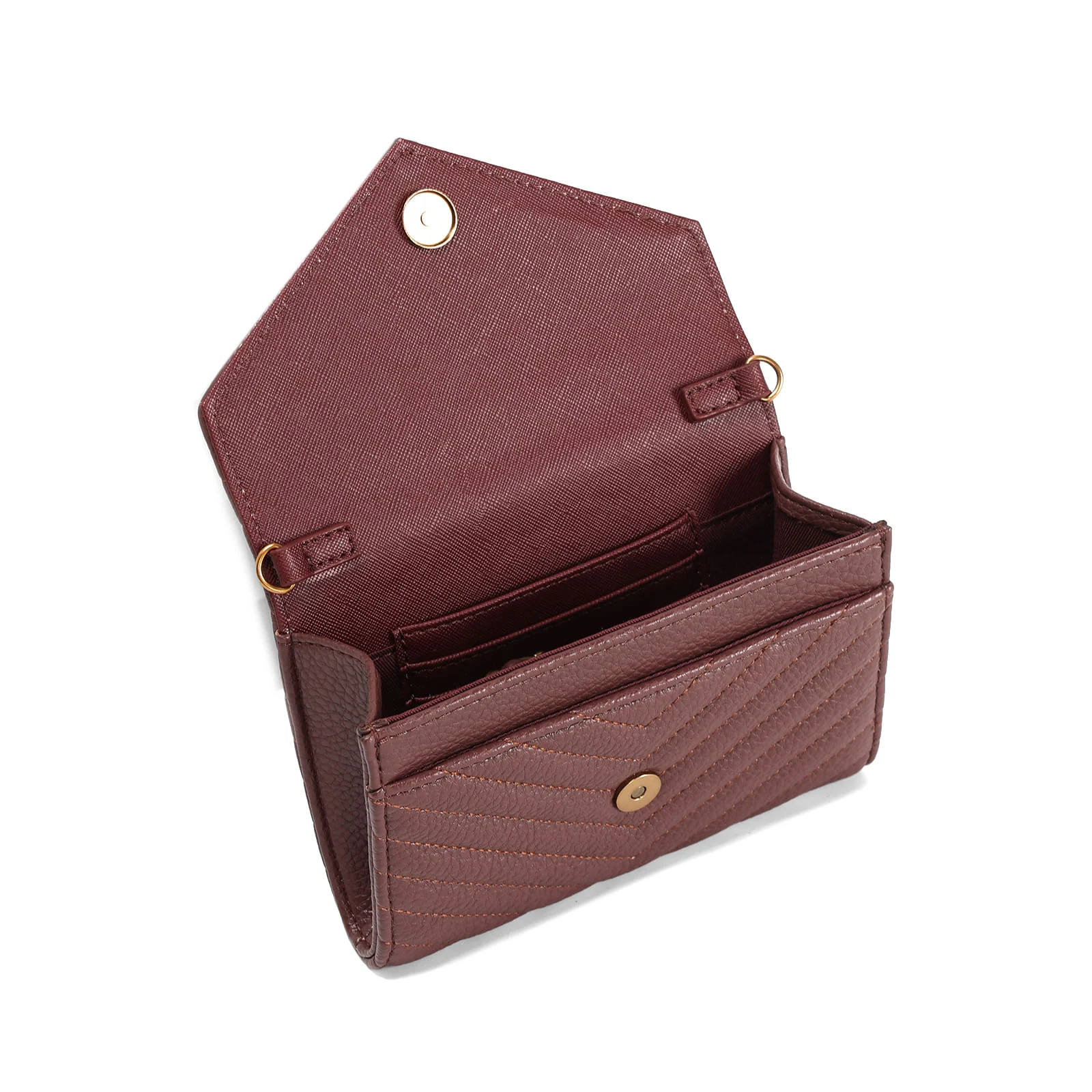 Bolsa Carteira Pequena Floater Marrom Alça Transversal - vista 3 de 3