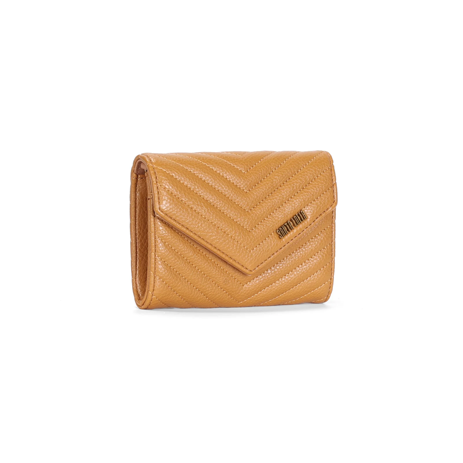 Bolsa Carteira Pequena Matelassê Amarelo Mostarda Alça Transversal - vista 2 de 3