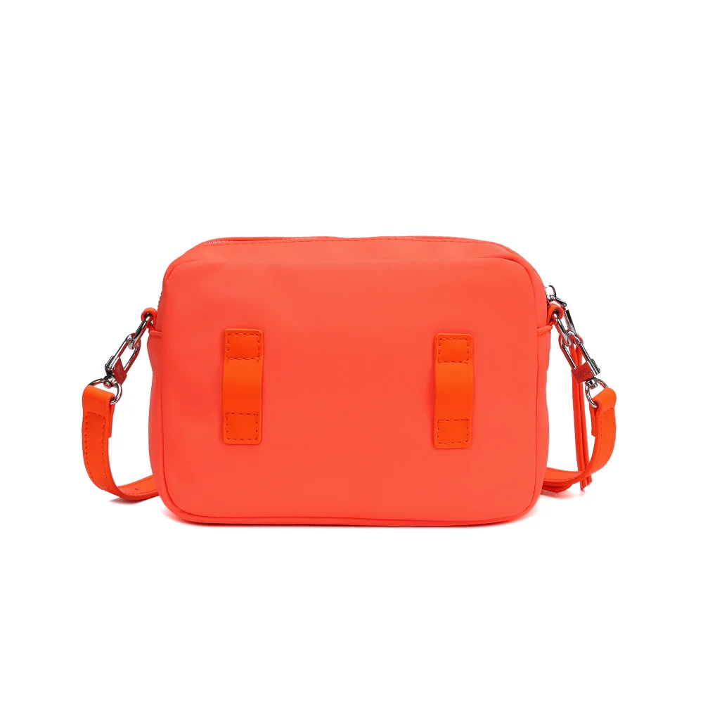 Bolsa Nylon Laranja Neon Alça Transversal - vista 3 de 5