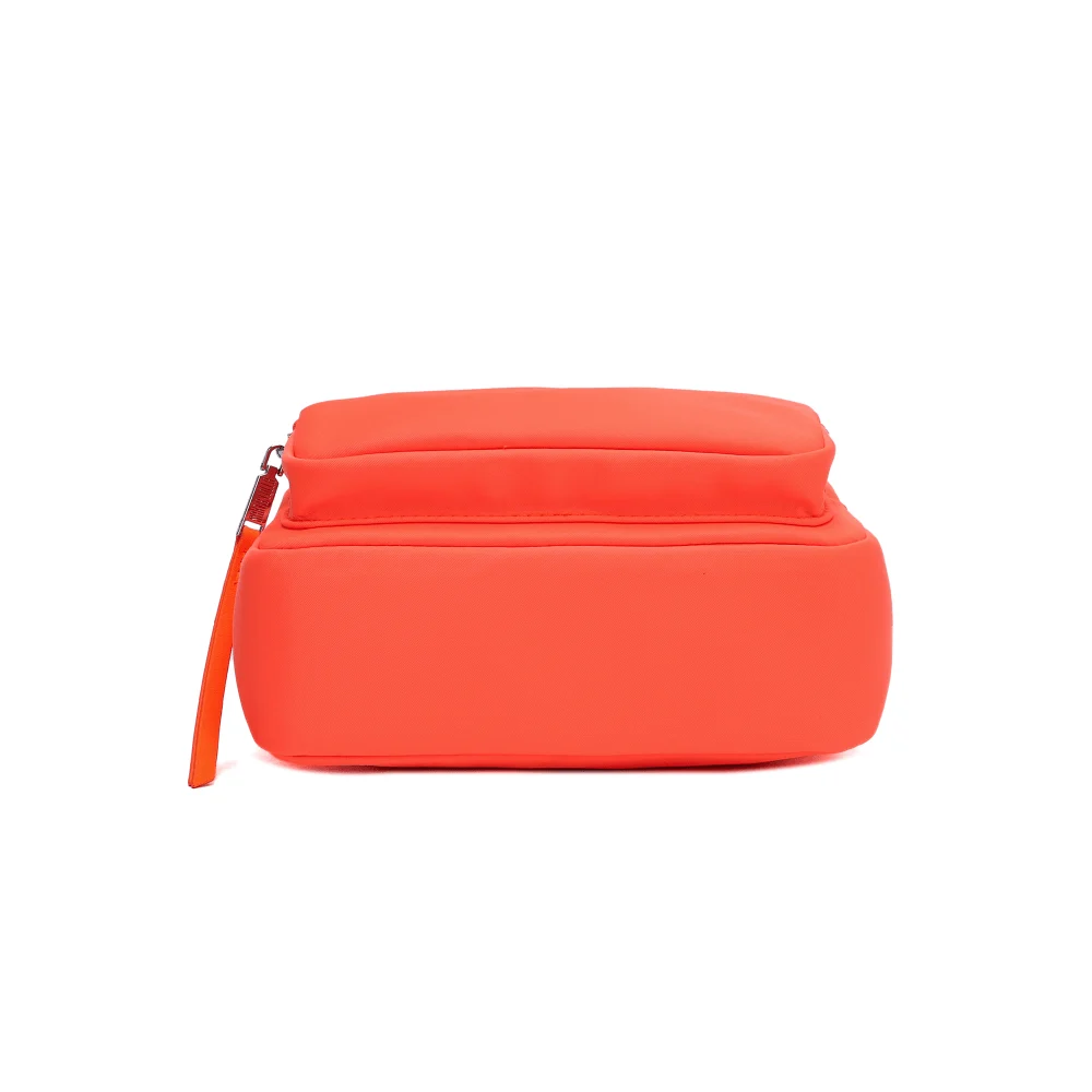 Bolsa Nylon Laranja Neon Alça Transversal - vista 4 de 5