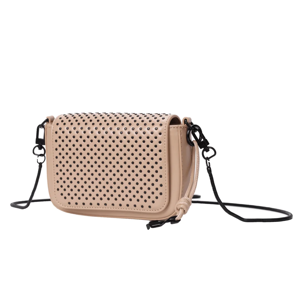 Bolsa Pequena Soft Bege Alça Transversal - vista 3 de 7