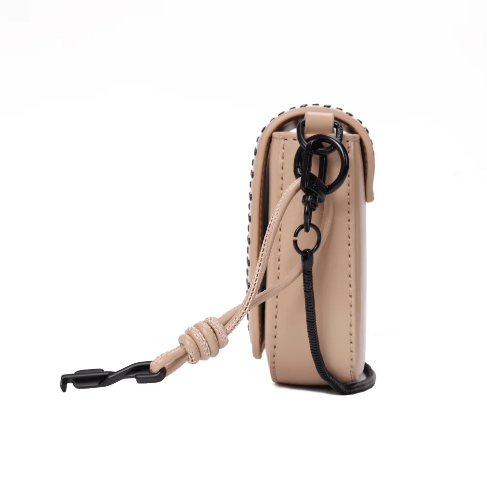 Bolsa Pequena Soft Bege Alça Transversal - vista 4 de 7