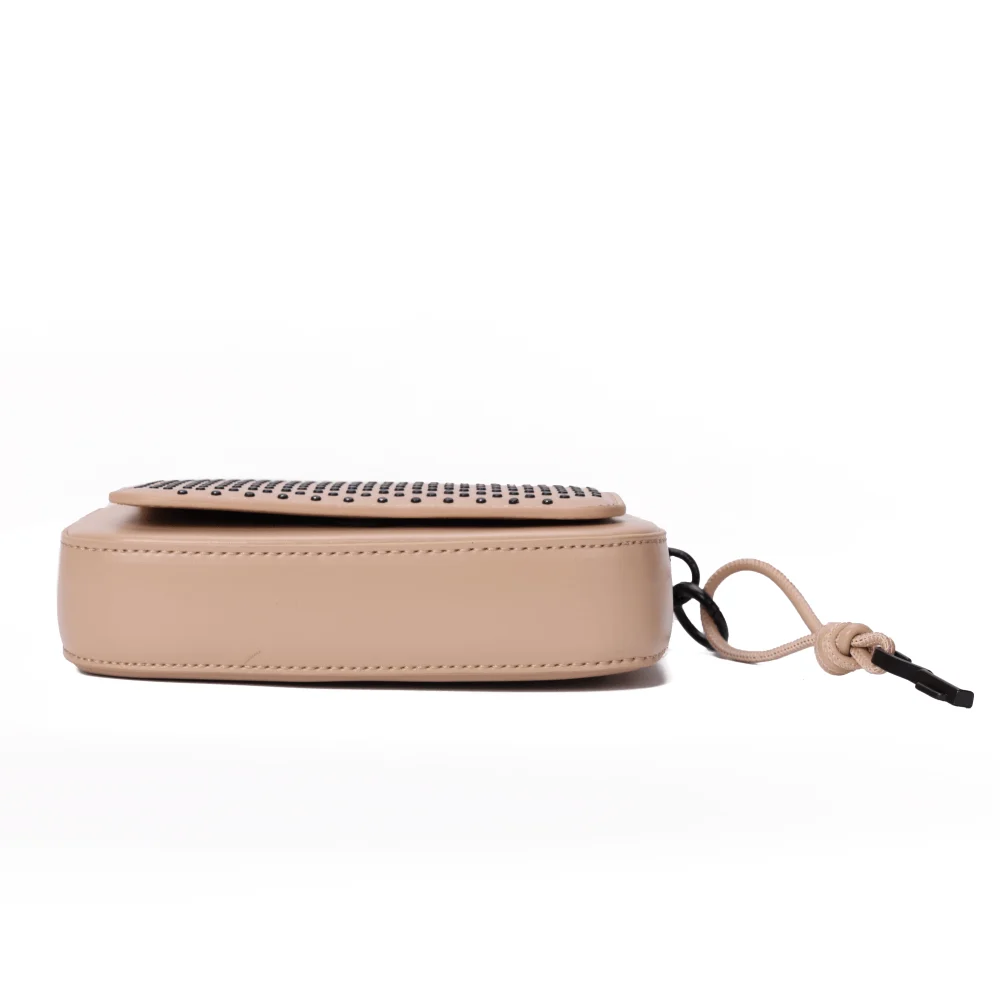 Bolsa Pequena Soft Bege Alça Transversal - vista 6 de 7