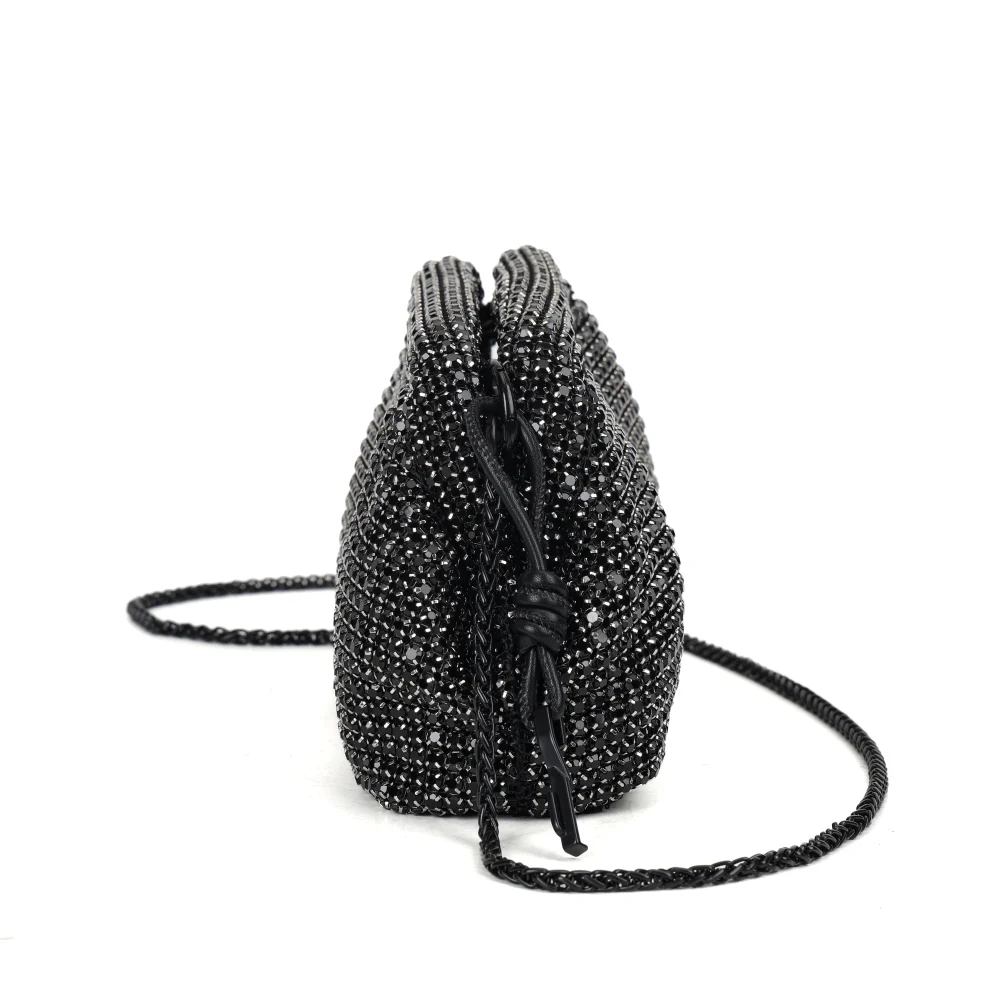 Bolsa Pouch Cristal Preta Alça Transversal - vista 4 de 7