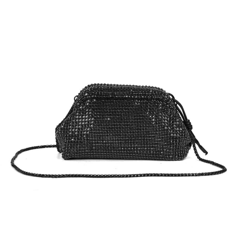 Bolsa Pouch Cristal Preta Alça Transversal - vista 5 de 7