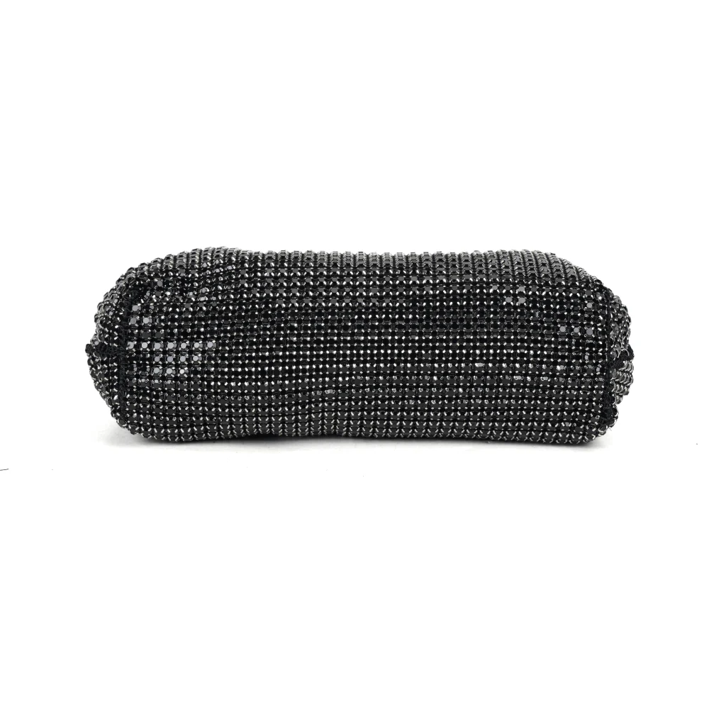 Bolsa Pouch Cristal Preta Alça Transversal - vista 6 de 7