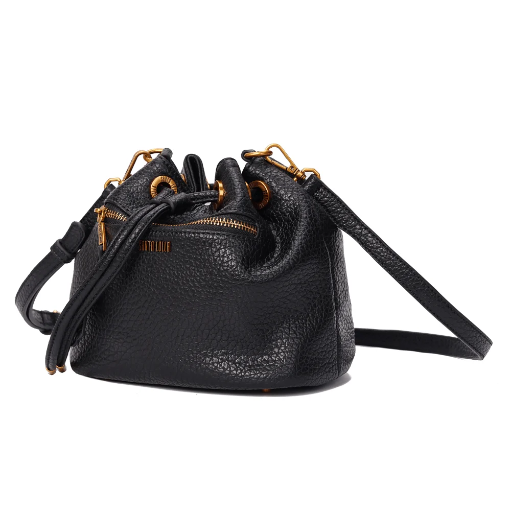 Bolsa Bucket Floater Preta Alça Transversal - vista 3 de 7