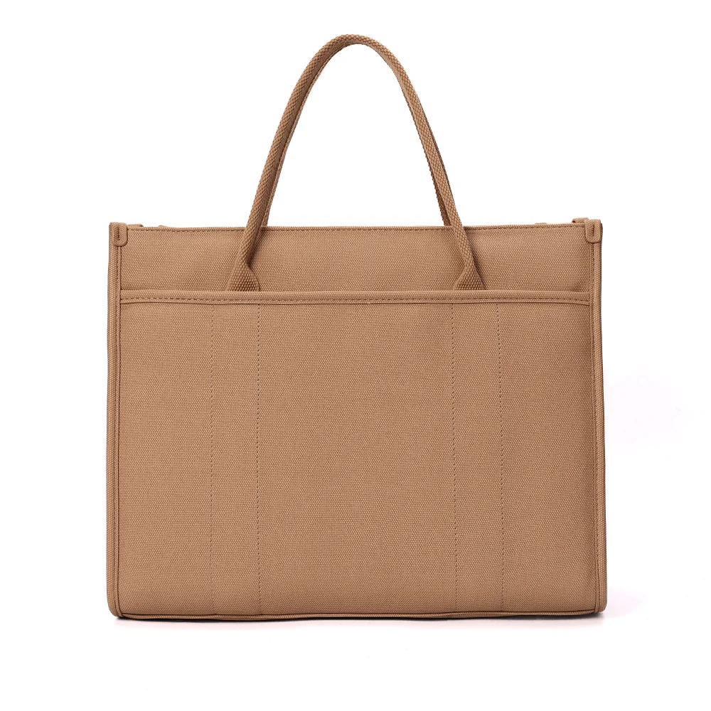 Bolsa Shopper Canvas Bege Duas Alças - vista 5 de 7