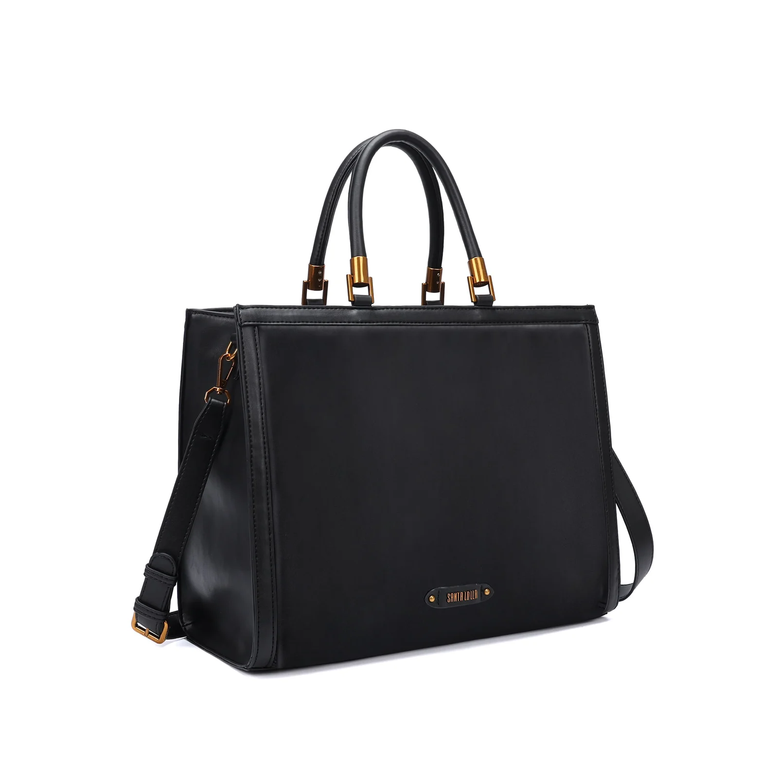 Bolsa Tote Soft Preta Duas Alças - vista 2 de 5
