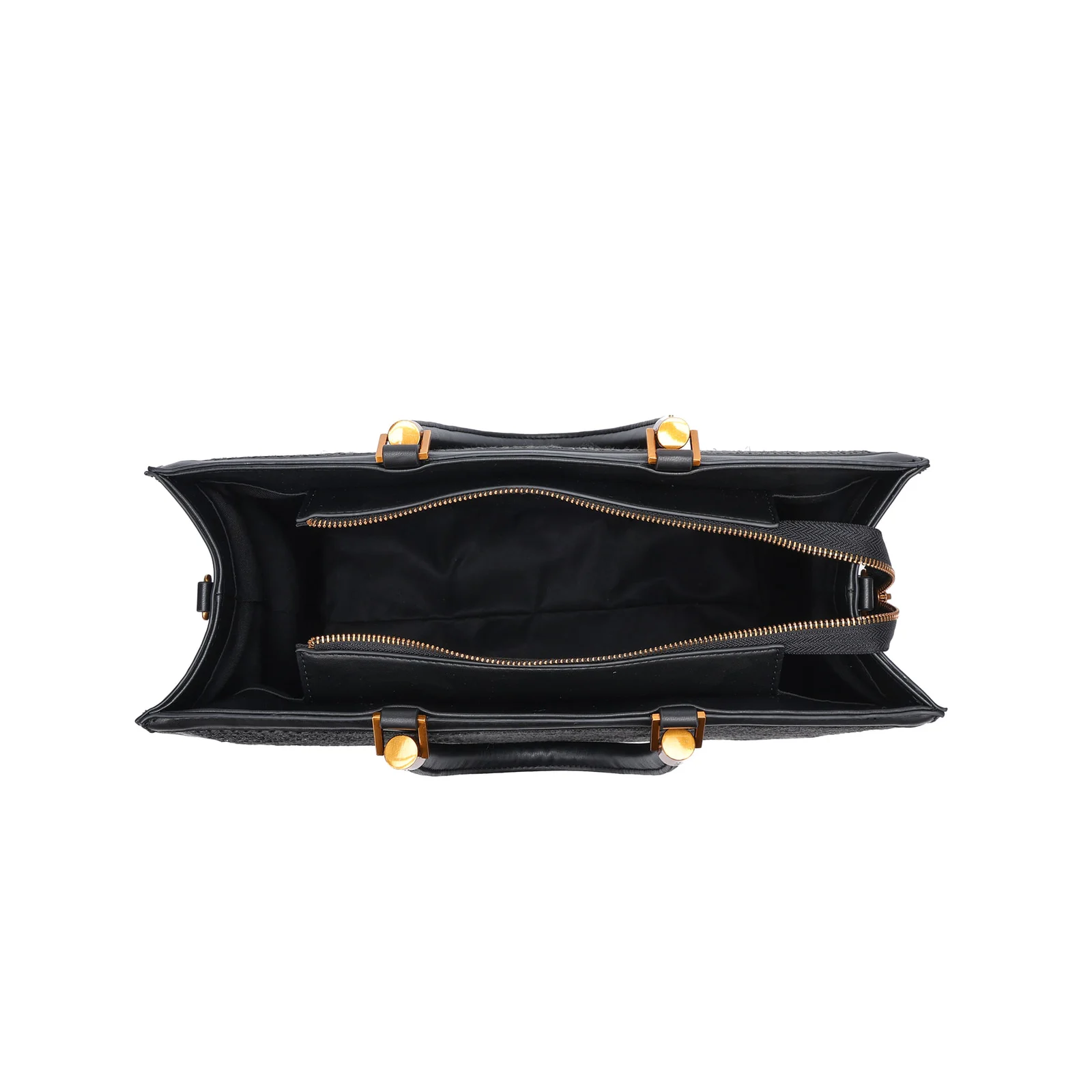 Bolsa Tote Tramado Preta Duas Alças - vista 5 de 5