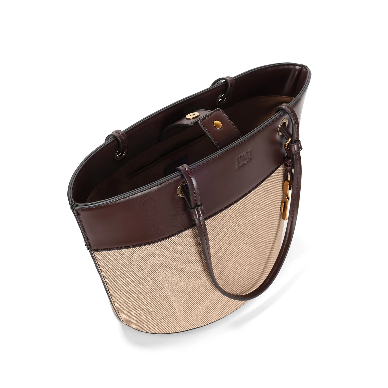 Bolsa Grande Canvas Marrom Alça De Ombro - vista 3 de 3