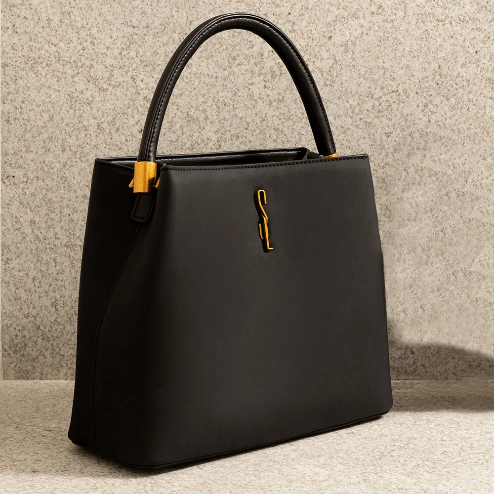 Bolsa Tote Camurça Preta Duas Alças - vista 2 de 9