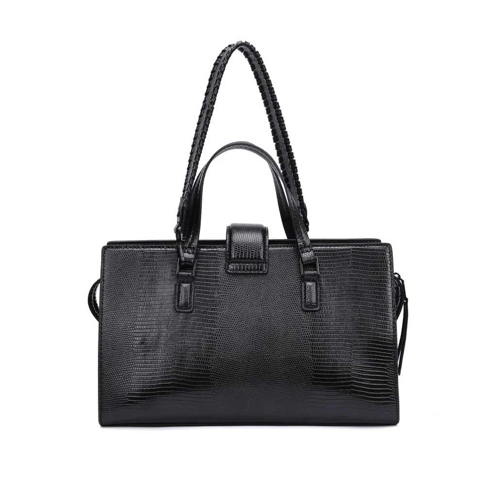Bolsa Lizard Preta Duas Alças - vista 3 de 5