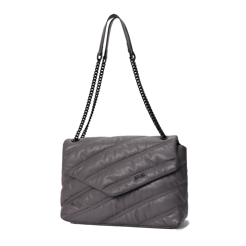 Bolsa Envelope Soft Cinza Alça De Ombro - vista 3 de 5