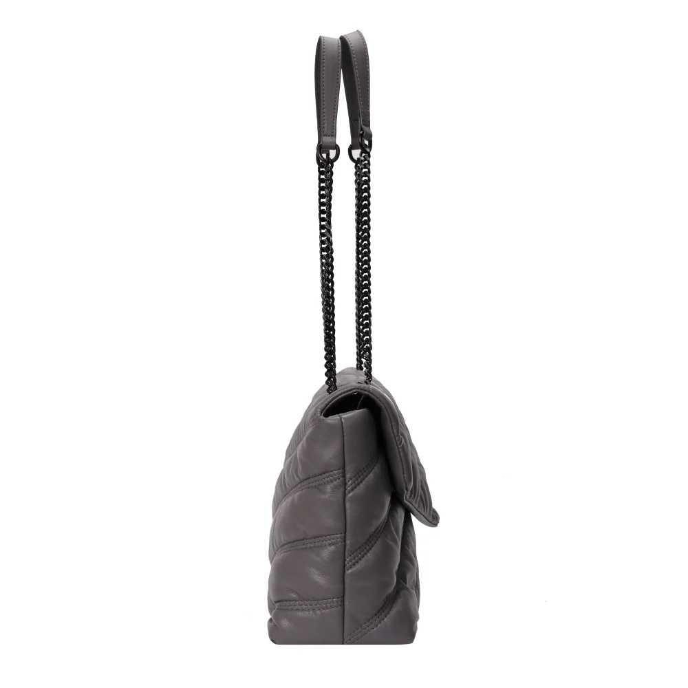 Bolsa Envelope Soft Cinza Alça De Ombro - vista 4 de 5